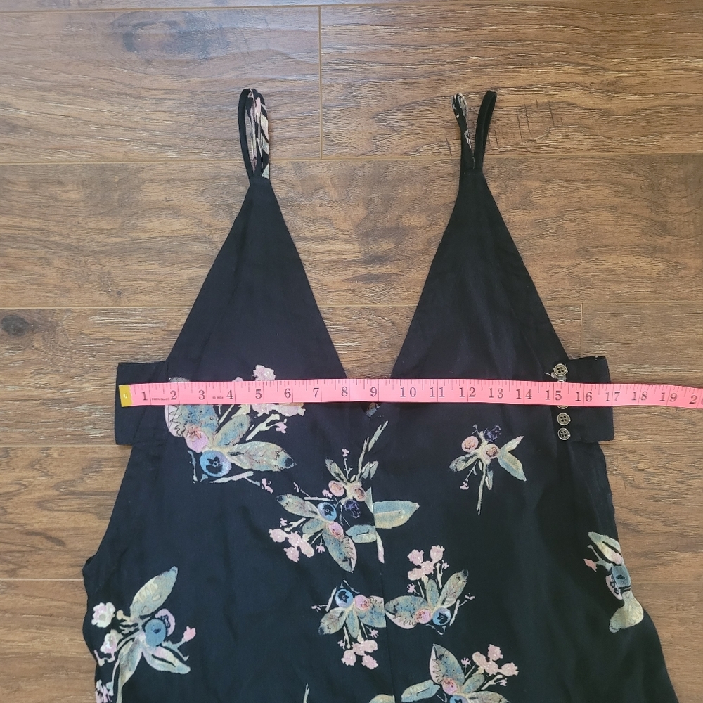 Free People Black Floral Jumpsuit - Picture 3 of 9
